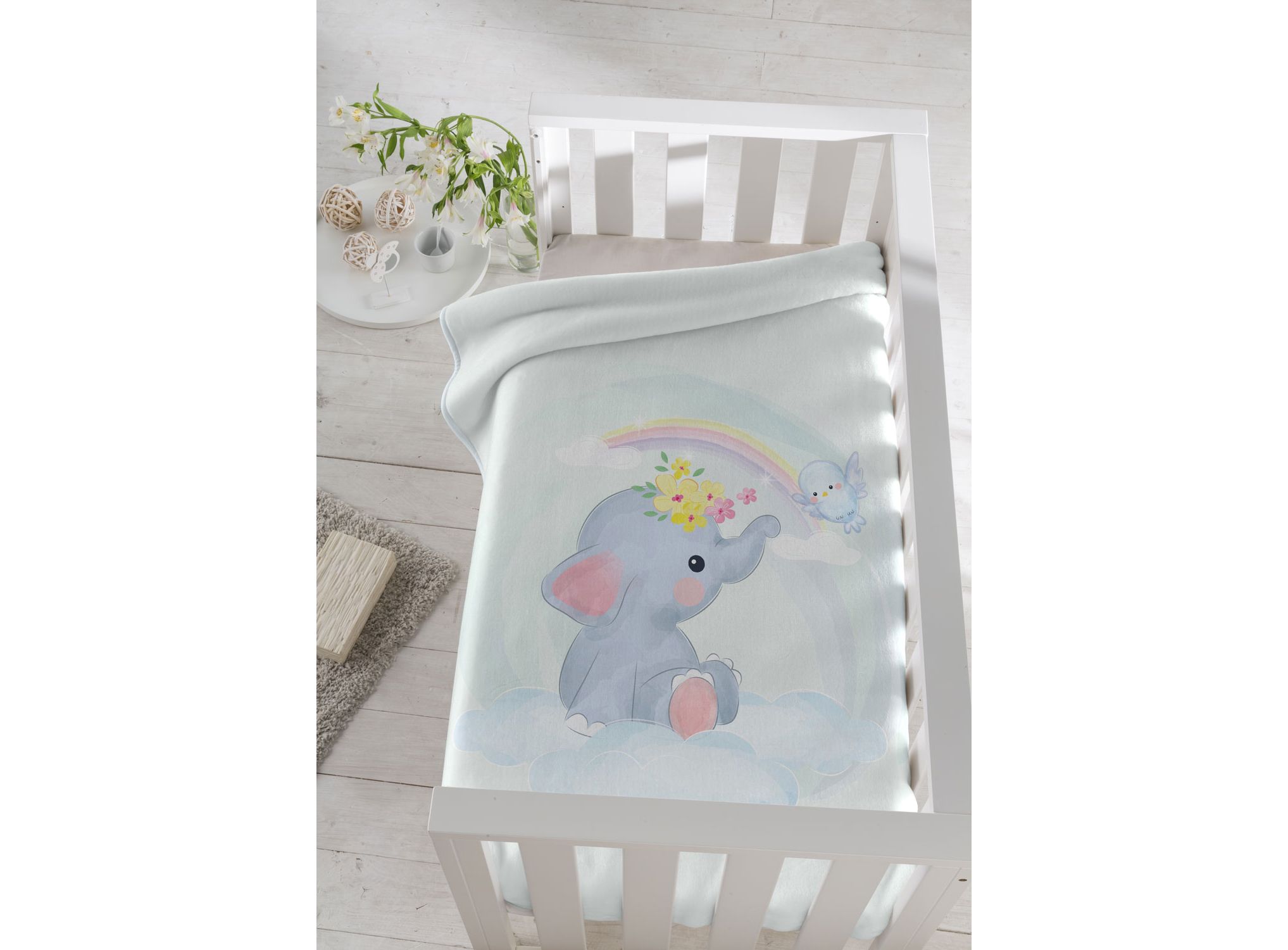 Piel Sa Baby Elephant 80X110 Κουβέρτα Αγκαλιάς Blue