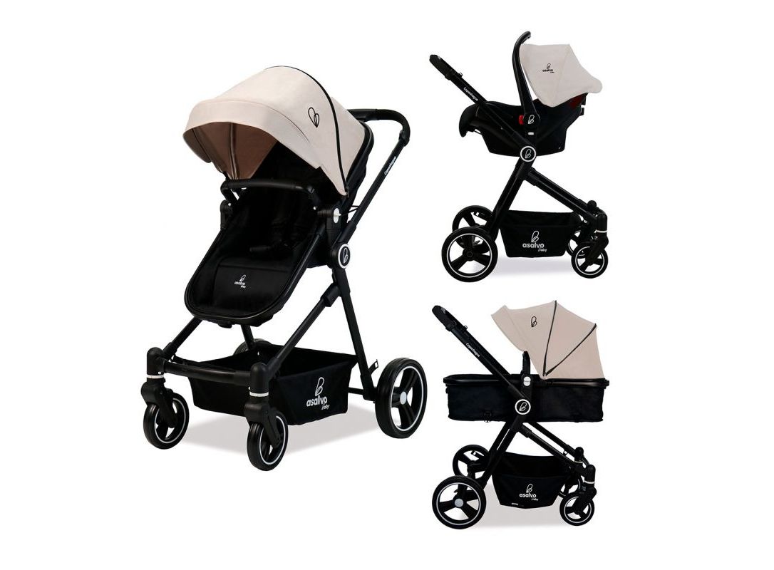 Asalvo Copenhague Καρότσι 3 σε 1 έως 22kg Beige