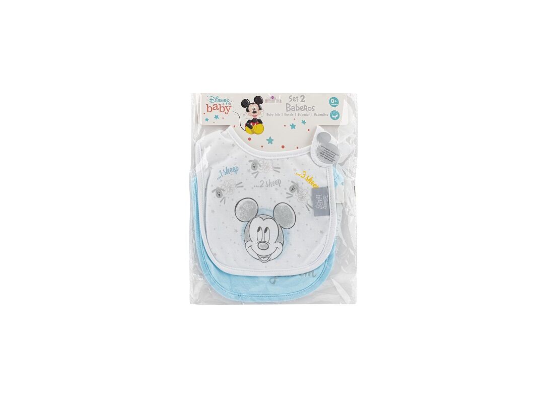 Interbaby Mickey1 Σαλιάρα Velcro Σετ 2 Τεμ 8435440365624