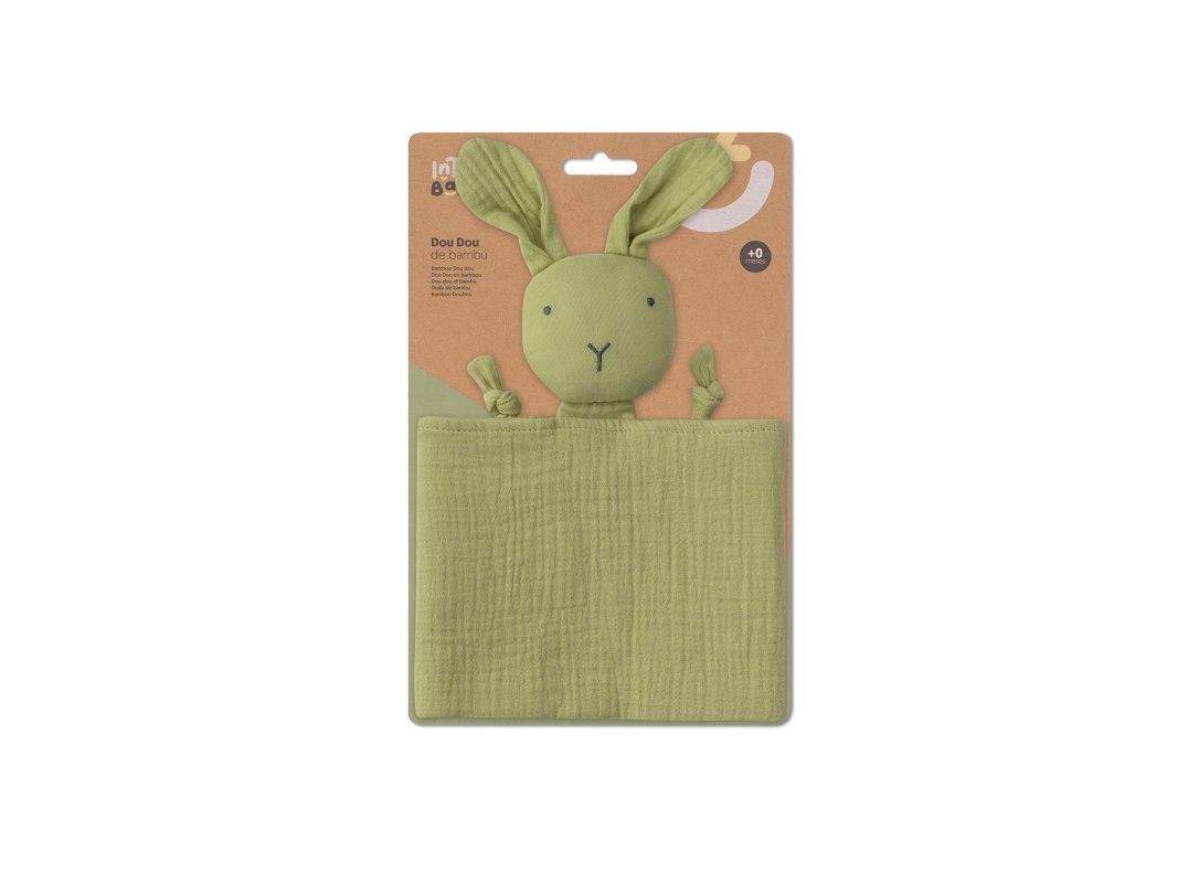 Interbaby Dou-Dou Bunny Πανάκι Παρηγοριάς Μουσελίνα Olive Green