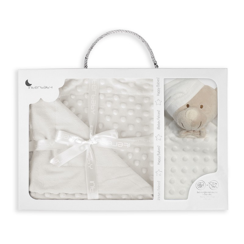 Interbaby Bear Κουβέρτα Αγκαλιάς 80X110 & Dou Dou Beige