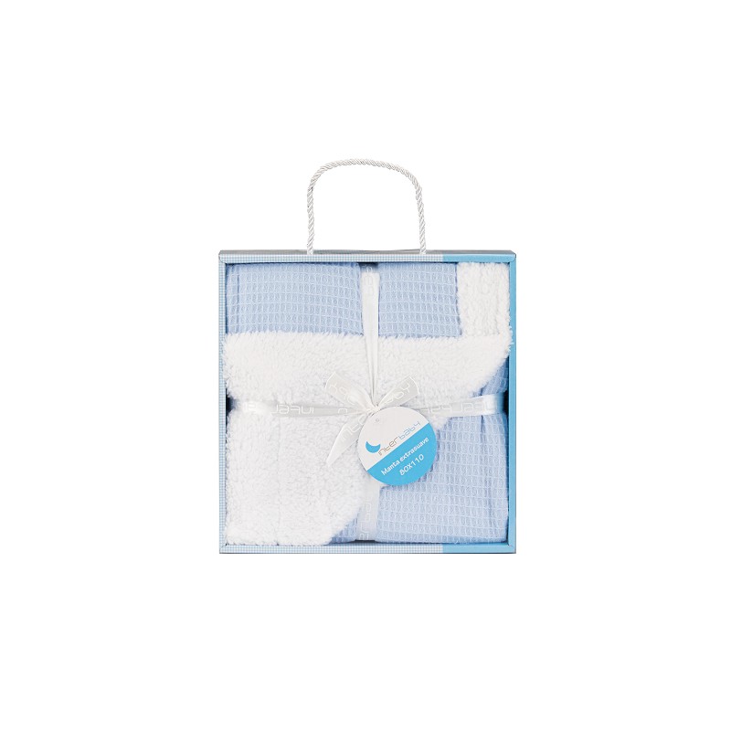 Interbaby Bee Nest-Lamb Κουβέρτα Αγκαλιάς 80X110 Blue