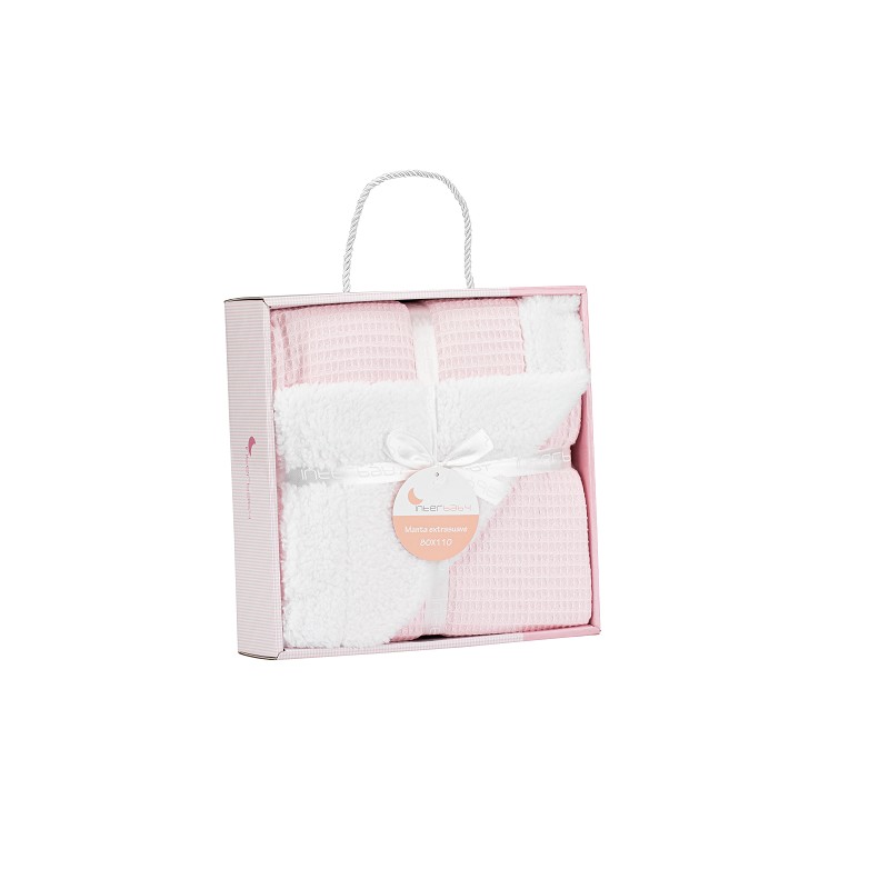 Interbaby Bee Nest-Lamb Κουβέρτα Αγκαλιάς 80X110 Pink