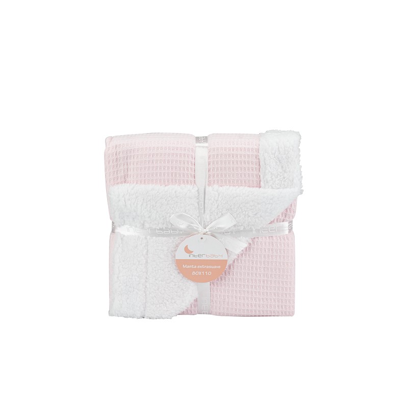 Interbaby Bee Nest-Lamb Κουβέρτα Αγκαλιάς 80X110 Pink