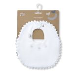 Interbaby Βαμβακερή Σαλιάρα Σετ 2 Τεμ Grey/White