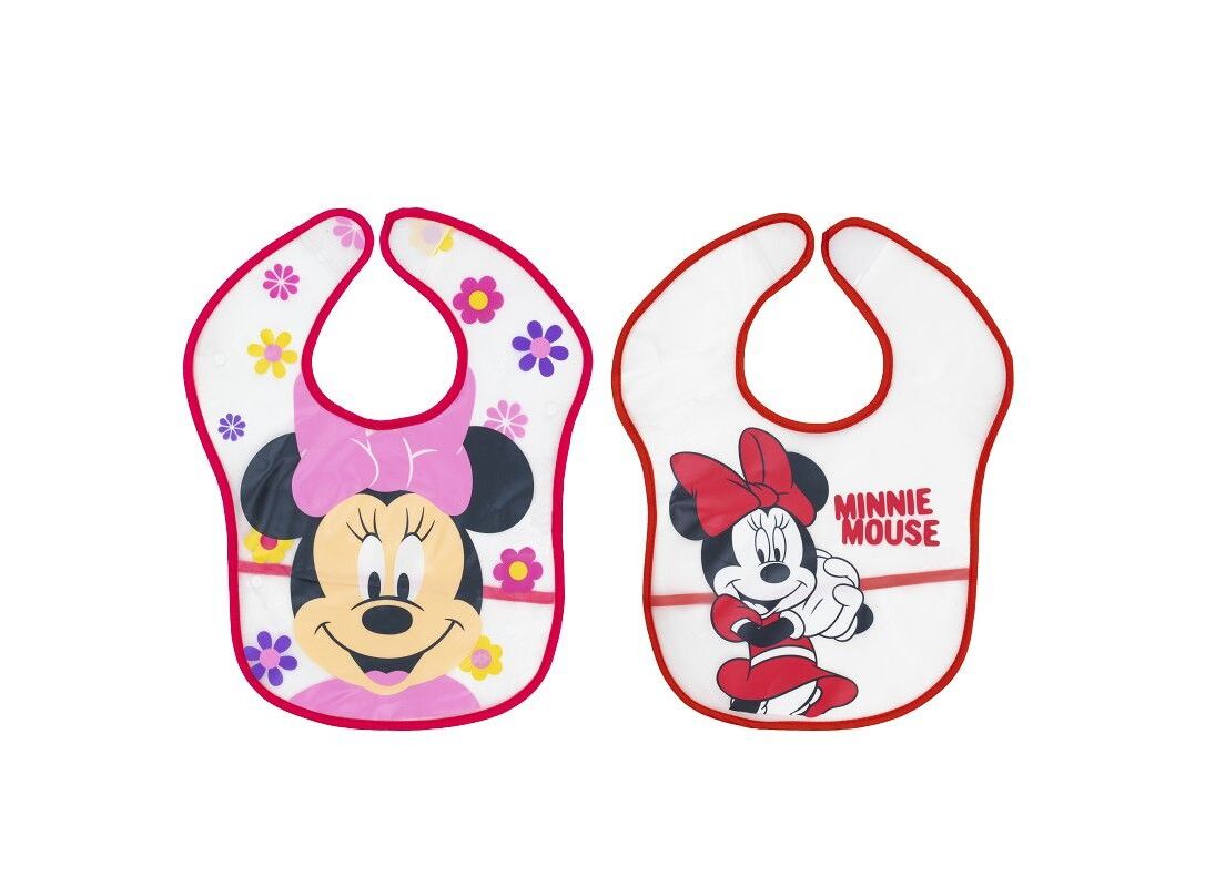 Interbaby Disney Σαλιάρα Πλαστική Τύπωμα Σετ 2 Τεμ MN-BIBPACK2-2-20