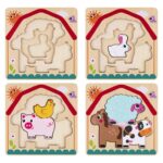 Eli Neli Montessori Farm Multilayer Puzzle Παζλ Πολλαπλών Στρώσεων