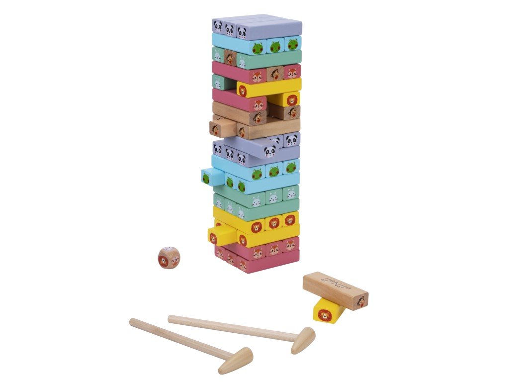 Eli Neli Montessori Animals Ξύλινος Πύργος Jenga