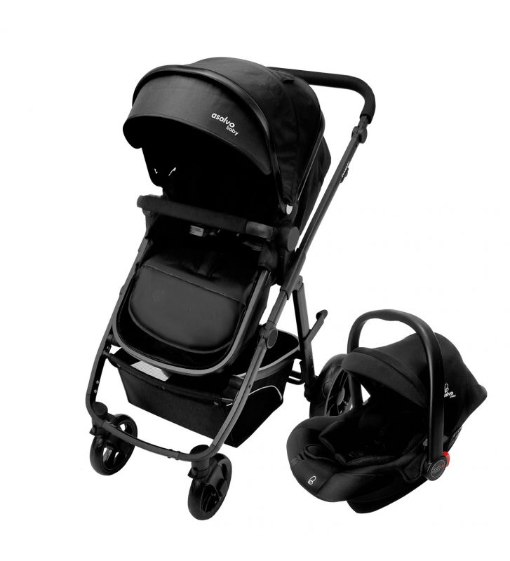 Asalvo Two+ 2 Καρότσι 3 σε 1 έως 22kg Black